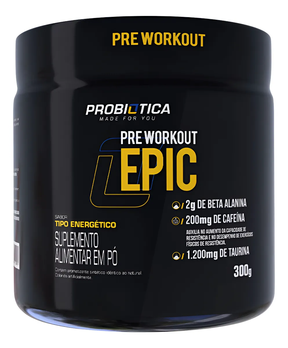 7) Epic Pré Workout Probiótica — ótimo preço