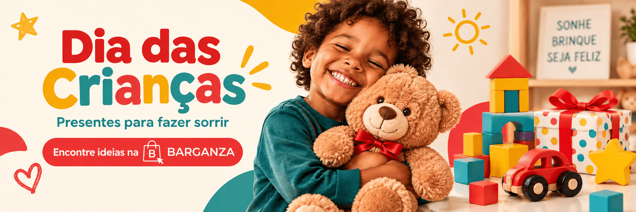 Dia das Crianças — presentes para fazer sorrir. Encontre ideias na Barganza