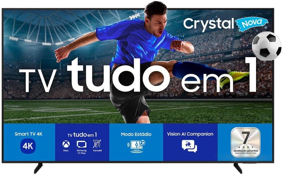 1. Samsung Crystal UHD U8100F — 55 polegadas