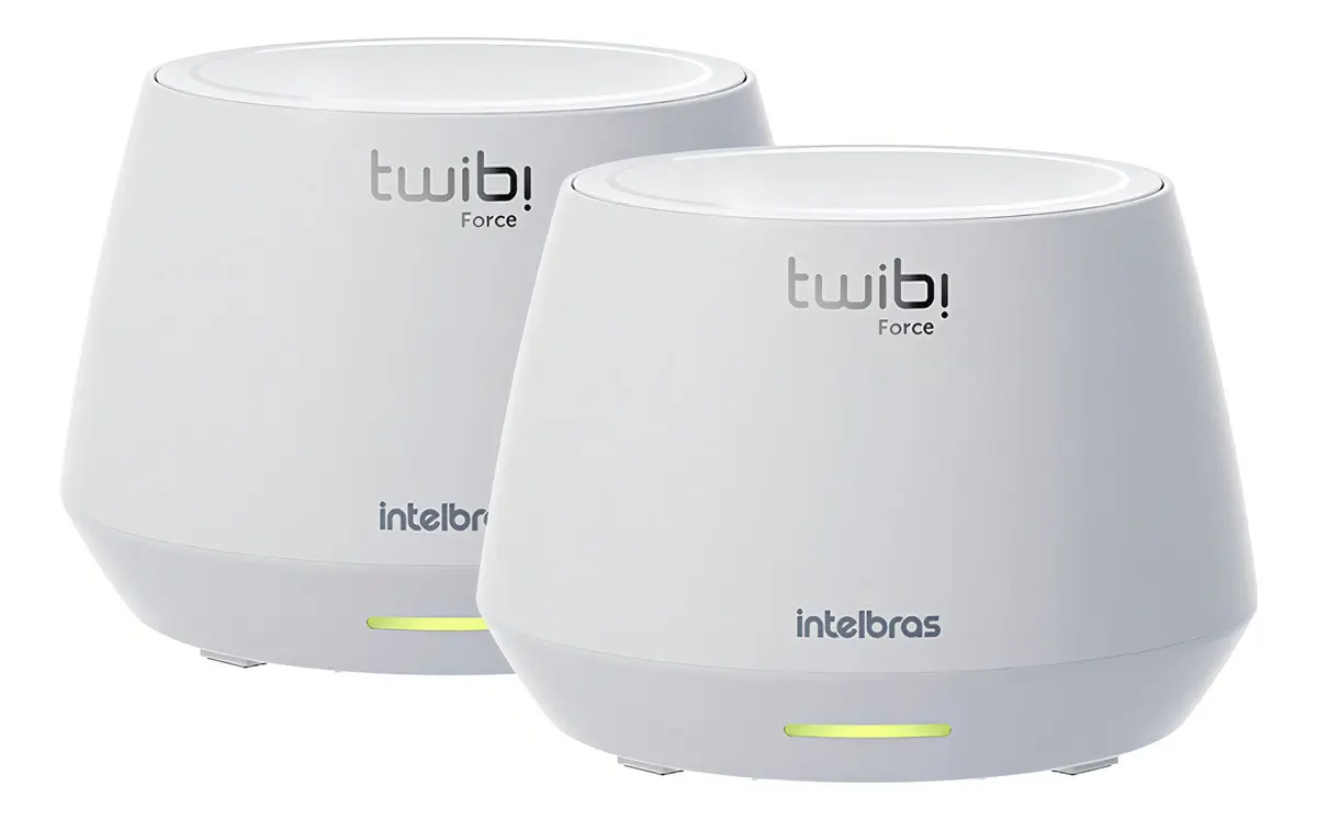 Conjunto Roteador Mesh Wifi 6 Intelbras Twibi Force Ax 2 Uni Branco