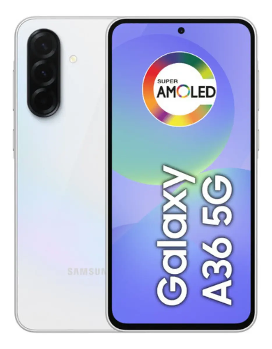 Smartphone Samsung Galaxy A36 5G 256GB 8GB Super Amoled 6.7'' Câmera Tripla 50MP Selfie 12MP 5000 mAh Ip67 NFC Dual Sim Recursos IA - Branco
